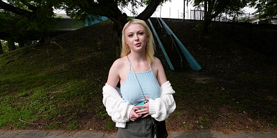 Carrie Sage gets picked up outdoors