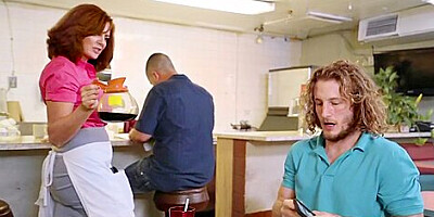 Dude bangs huge naturals mature waitress