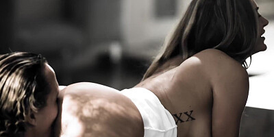 Quinton James and Robby Echo cumshot to Ella Reese face