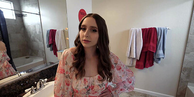 Laney Grey jerking off stepbros big cock