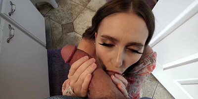 Laney Grey jerking off stepbros big cock