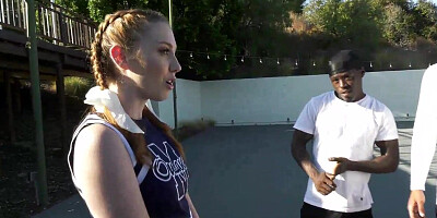 Redhead Cheerleader Arietta Adams Bangs