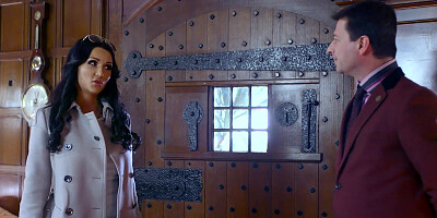 Mistress Patty Michova offers her wet holes to her butler with a monster dick