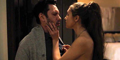 Maya Woulfe sits her tight pussy down on a hard dick