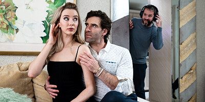 Hot blonde teen fucks a businessman