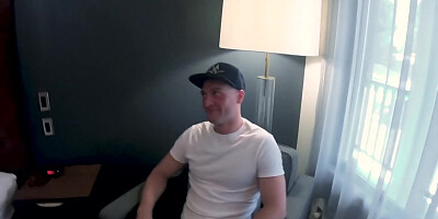 Showing off her nice ass and getting oiled up for him