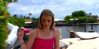 Lucky guy has hot outdoor sex with the lovely social worker