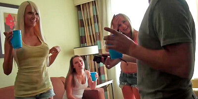 Group sex with gorgeous women in a hotel room
