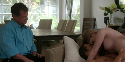 Cuckold enjoys watching is lovely wife being screwed