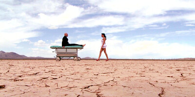 Beautiful woman likes sex in the desert