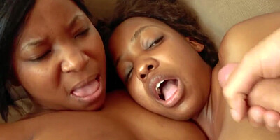 AFRICAN HOOKUP TOUR - two African broads are finer than one for throating hefty white prick for lunch