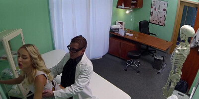 Glamorous blondie called Victaria gets fucked by dirty doctor