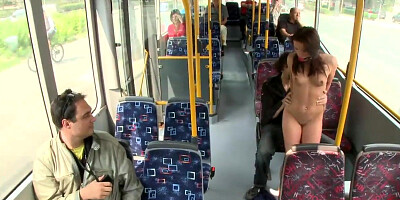 Ball-Gagged Black-Haired Girl in Public Bus (Zenza Raggi, Niky Fleshy, Niki Yummy)
