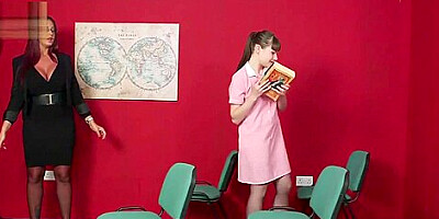 CFNM milf teaches teen 18+ in uniform