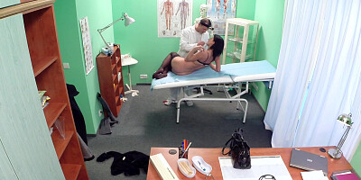 MILF Celine Noiret does blowjob and fuck with doctor