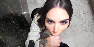 Lusty stepmom sucked stepsons big cock