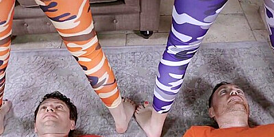 Step dads work out their dicks on swapped daugters Kinsley and Zoe