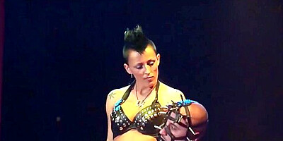Extreme Needle Fetish On Public Stage