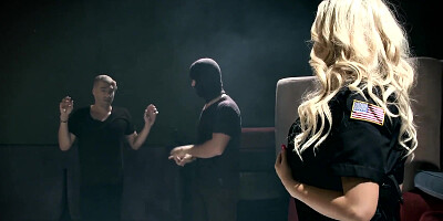 Officer Summer Brielle double penetrated and taking a double dose of nutt