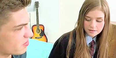 Petite and tight Blonde Lara gets boned by her boyfriends big hard boner