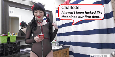 Pigtail Girl Charlotte Sartre',s Ass Cock Stuffed Aft Suck!