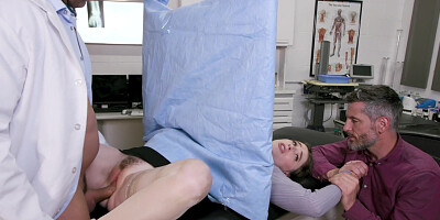 Curvy Riley Nixon gets a hard fucking from the doctor