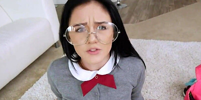 cumshot stepsis lets me fuck her hairy pussy