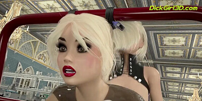 Dominant 3D Dickgirl Hardcore Throat Fuck