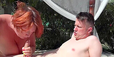Judysxxx - Rich Busty Redhead Milf Jojo Fucks The Gardener