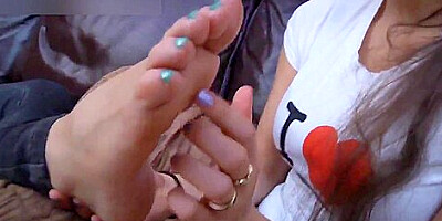 Foot Worship after home from a date