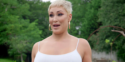 Short haired cougar gets pounded outdoors