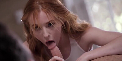 Squirting redhead fucked by tennis coach