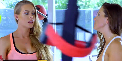 Brazzers - Gym Teenies Abigail Mac and Nicole Aniston get Competitive