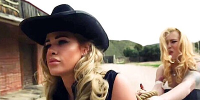 Jessa Rhodes Misha Cross In Rawhide Scene 2