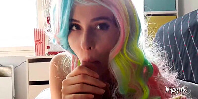 BLOW-JOB - HE SHOOTS A LOAD IN MY FACEHOLE AND I DRINK