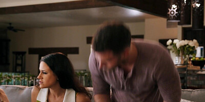 Married couple interviews new babysitter