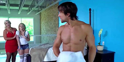 Alura Jenson and Dahlia Sky sharing one thick firm pecker