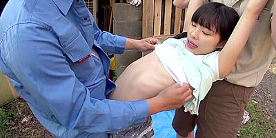 Tiny japanese outdoors fingered