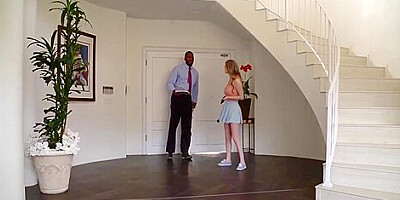 Tattooed, black dude got a blowjob from Bunny Colby before he fucked her dirty brains out