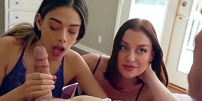 Perverted couple fucked a petite teen 18+ with nice ass