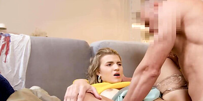 Man stays aside and watches wife getting bonked by their guest