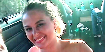 Cutie on a road trip with a fucker