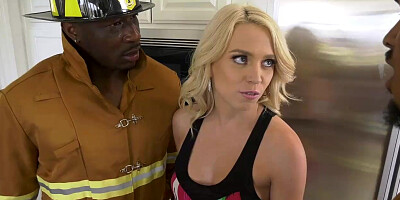 Madison Summers Bangs 2 Firefighters