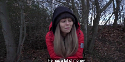 Busty euro pulled for titjob before fucking