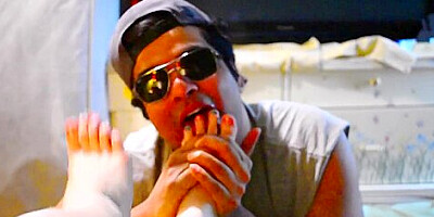 Sucking My Candy Toes Tickles So Bad! - Victor Footfucker Snacks On My Pedicured Toes Like Lollipops
