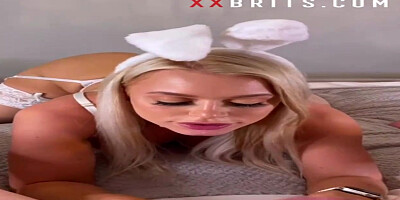 Uber-Sexy Brit blondie with blue eyes s gargling a rock rock hard beefstick in a POINT OF VIEW fashion
