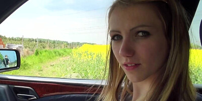 Beatrix Glower get a huge cumshot on her ass after being dicked outdoors