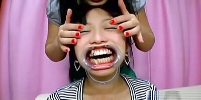 Asian Girl Gag In Mouth Getting Her Teeths Licked Nose Tortured With Hooks