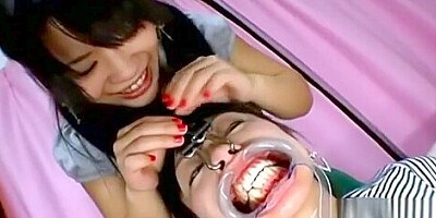 Asian Girl Gag In Mouth Getting Her Teeths Licked Nose Tortured With Hooks