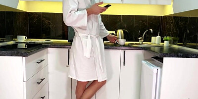 Sultry Dt before a Bowl of Morning Coffee with Fabulous Towheaded Pornography Flicks - Tube8